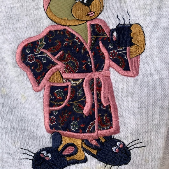 Vintage "Don't do mornings " Cheek-O sweatshirt size Large. - Picture 5 of 8